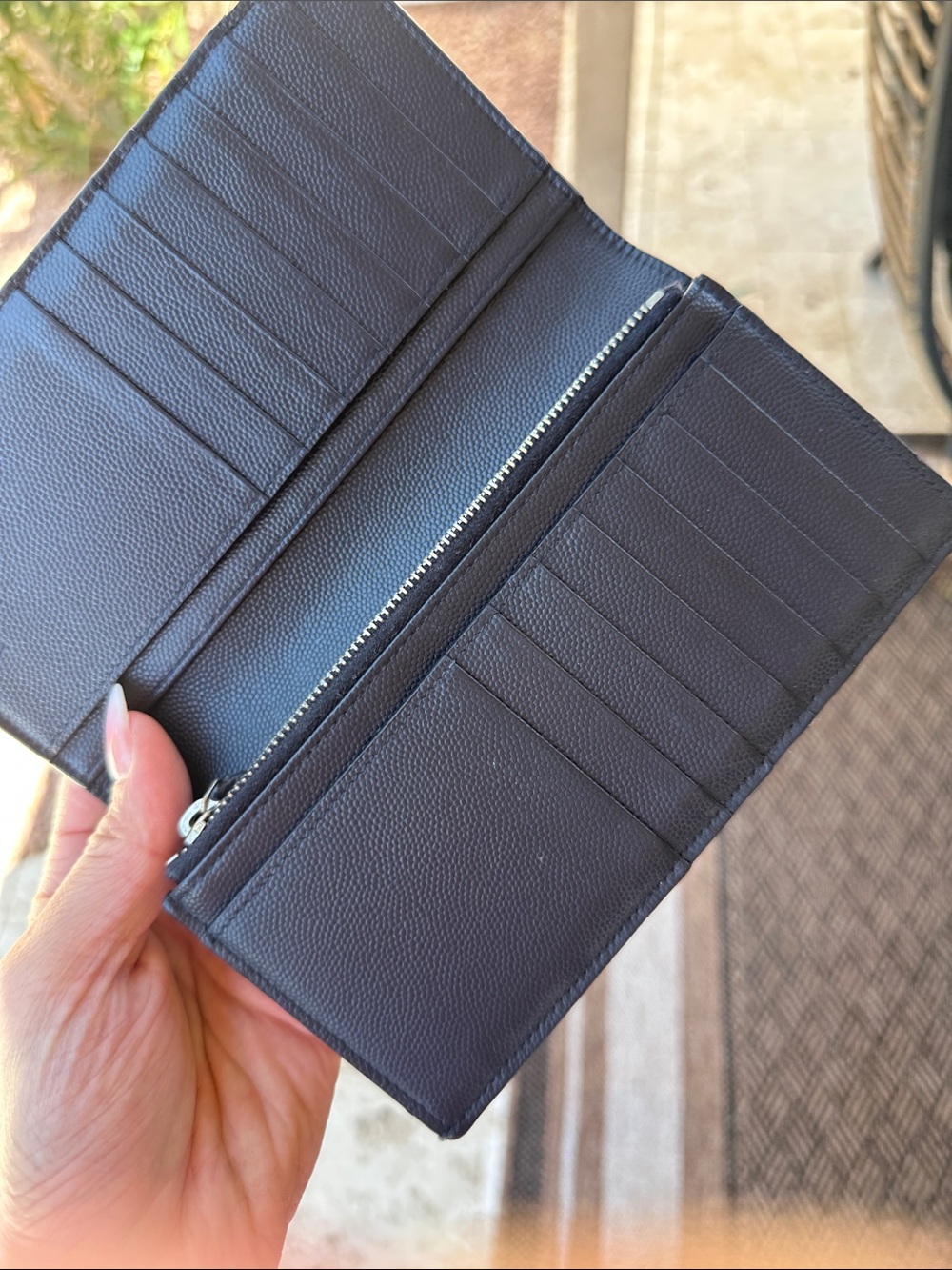 Yves Saint Laurent Black Leather Long Wallet - Picture 3 of 7